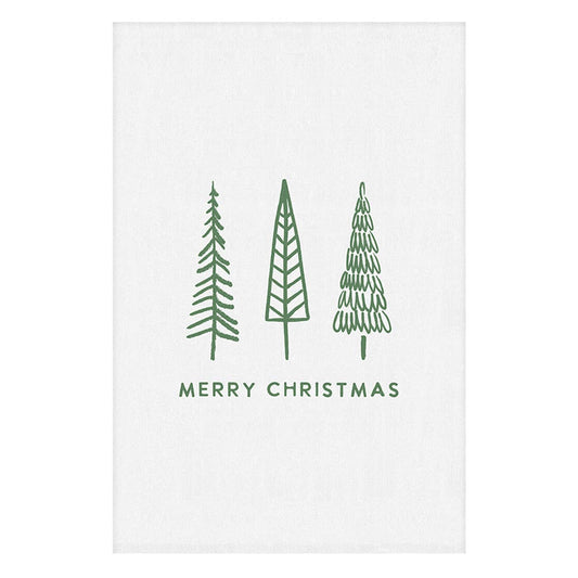 Merry Christmas Trees Hand Towel - Fancy That