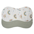 Load image into Gallery viewer, Bamboo Muslin Burp Cloth Set 2-Pack (Rainbow/Apple) - Fancy That