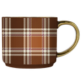 Load image into Gallery viewer, Brown Plaid Coffee Mug - Fancy That