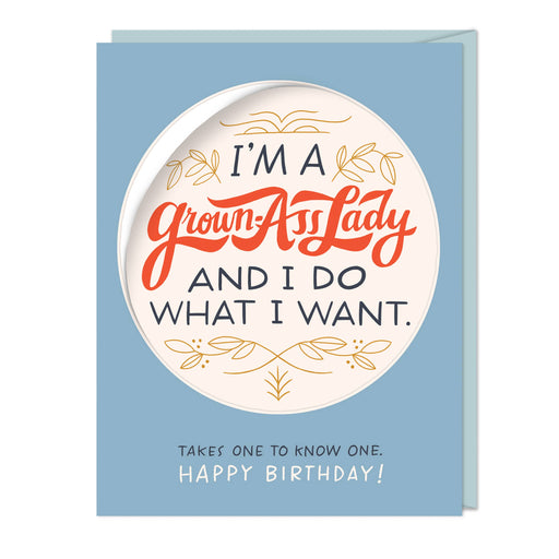 I’m a Grown-Ass Lady Birthday Sticker Card - Fancy That