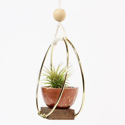 braid and wood plant hanger Braid & Wood Design Studio