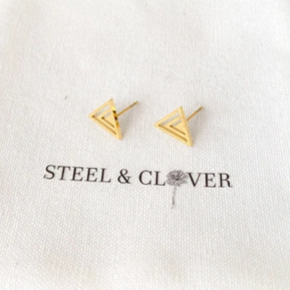 Pinnacle Triangle Stud Earrings - Fancy That