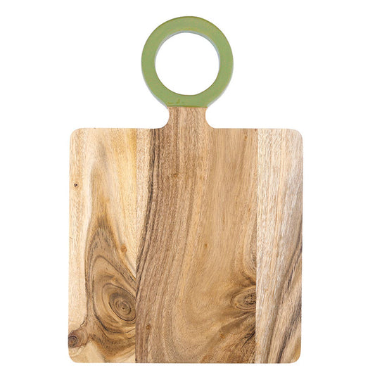 Wood Board with Enamel Handle - Dark Sage - Fancy That