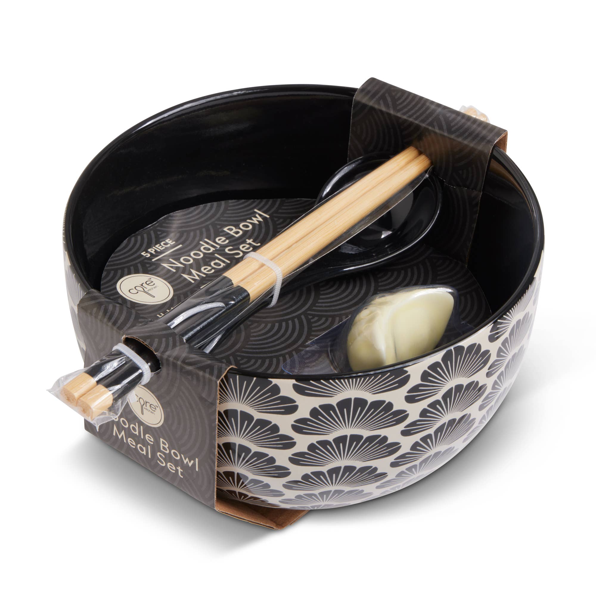 Ramen Noodle Bowl w/ Chopsticks, Spoon & Holder - Fancy That