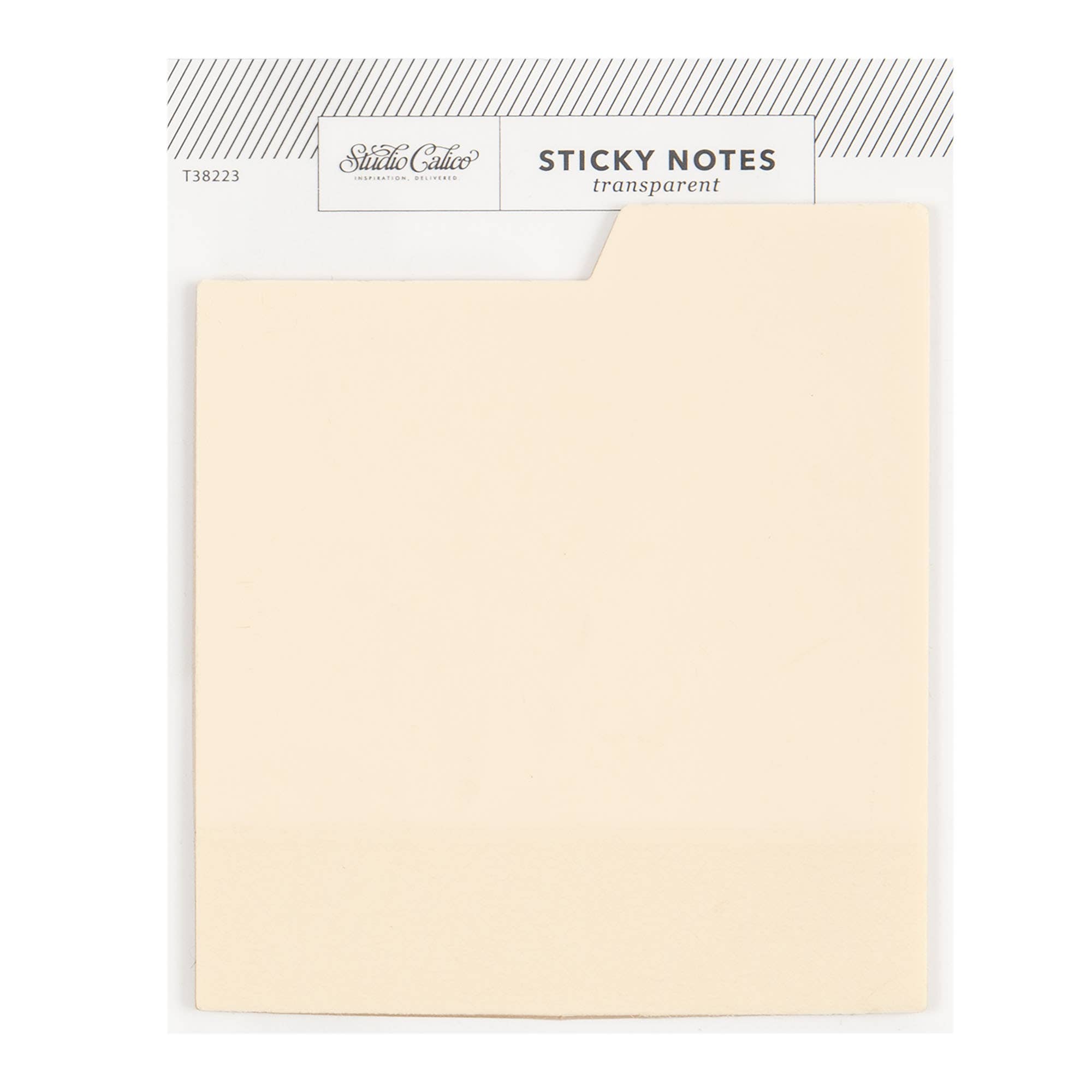 Tabbed Transparent Sticky Notes - Cream - Fancy That