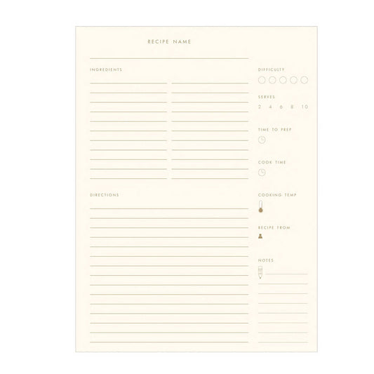 Retro Recipe Book: French Vanilla Cover | Bronze Ink - Fancy That