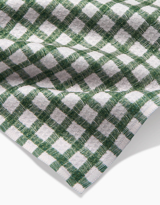 Geometry Plaid Green Bar Towel - Fancy That