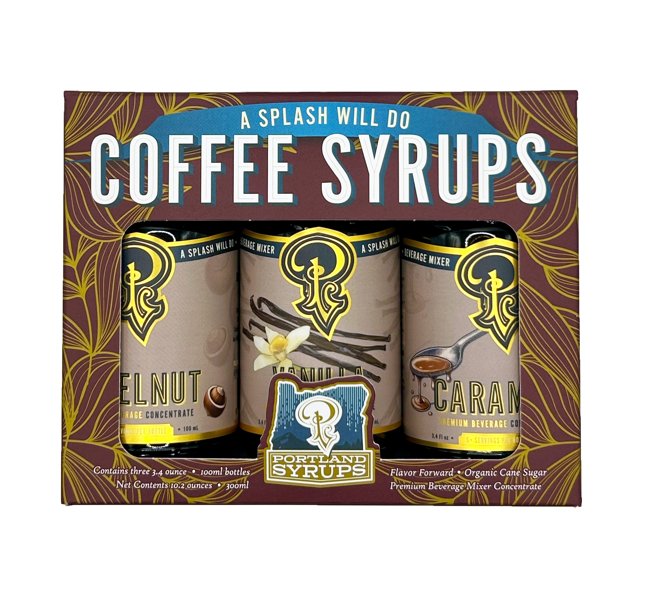 Gift Set - Coffee Syrups - Vanilla, Hazelnut, Caramel - Fancy That