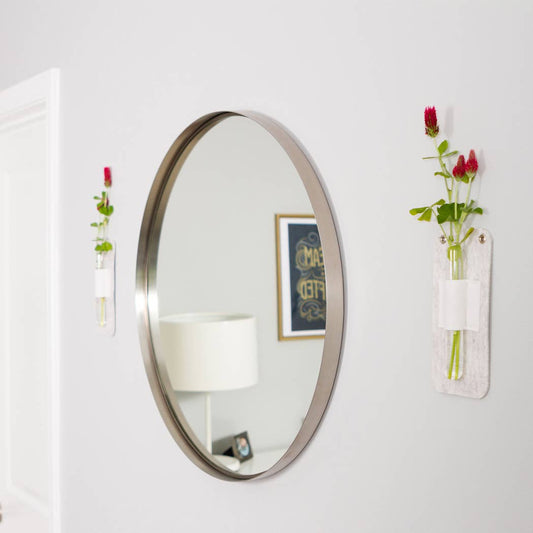 Wall Mounted Stem Vase - Merino Wool Felt: Frost White - Fancy That