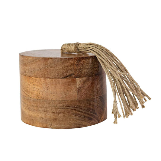 Natural Acacia Wood & Jute Salt Cellar - Fancy That