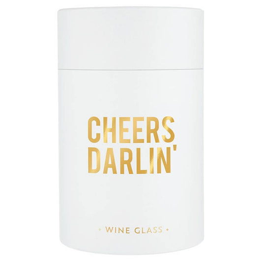 Stemless Wine Glass - Cheers Darlin' - Fancy That