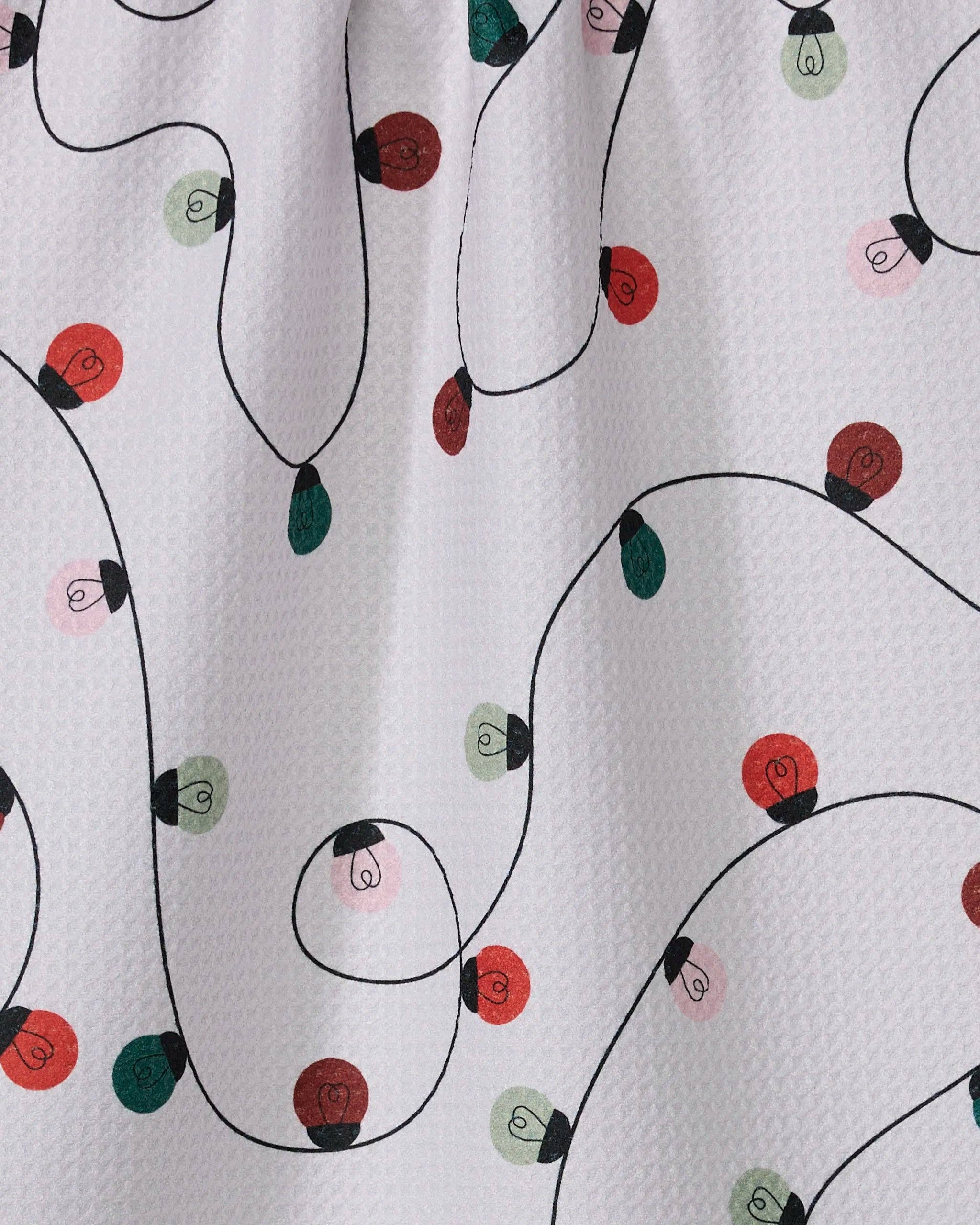 Geometry Holiday Lights Tea Towel - Fancy That