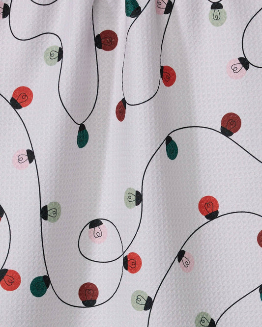 Geometry Holiday Lights Tea Towel - Fancy That