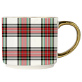 Load image into Gallery viewer, White Plaid Coffee Mug - Fancy That
