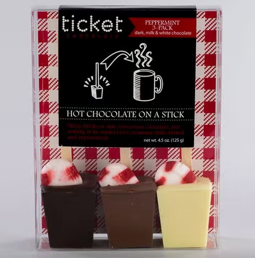 Peppermint Hot Chocolate on a Stick 3-pack - Fancy That