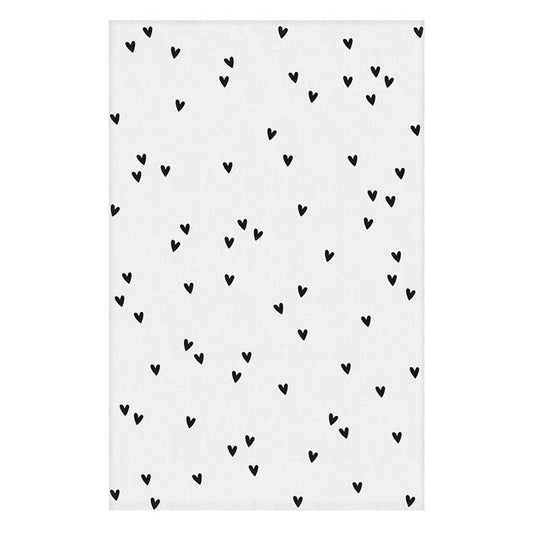 Black Hearts Tea Towel