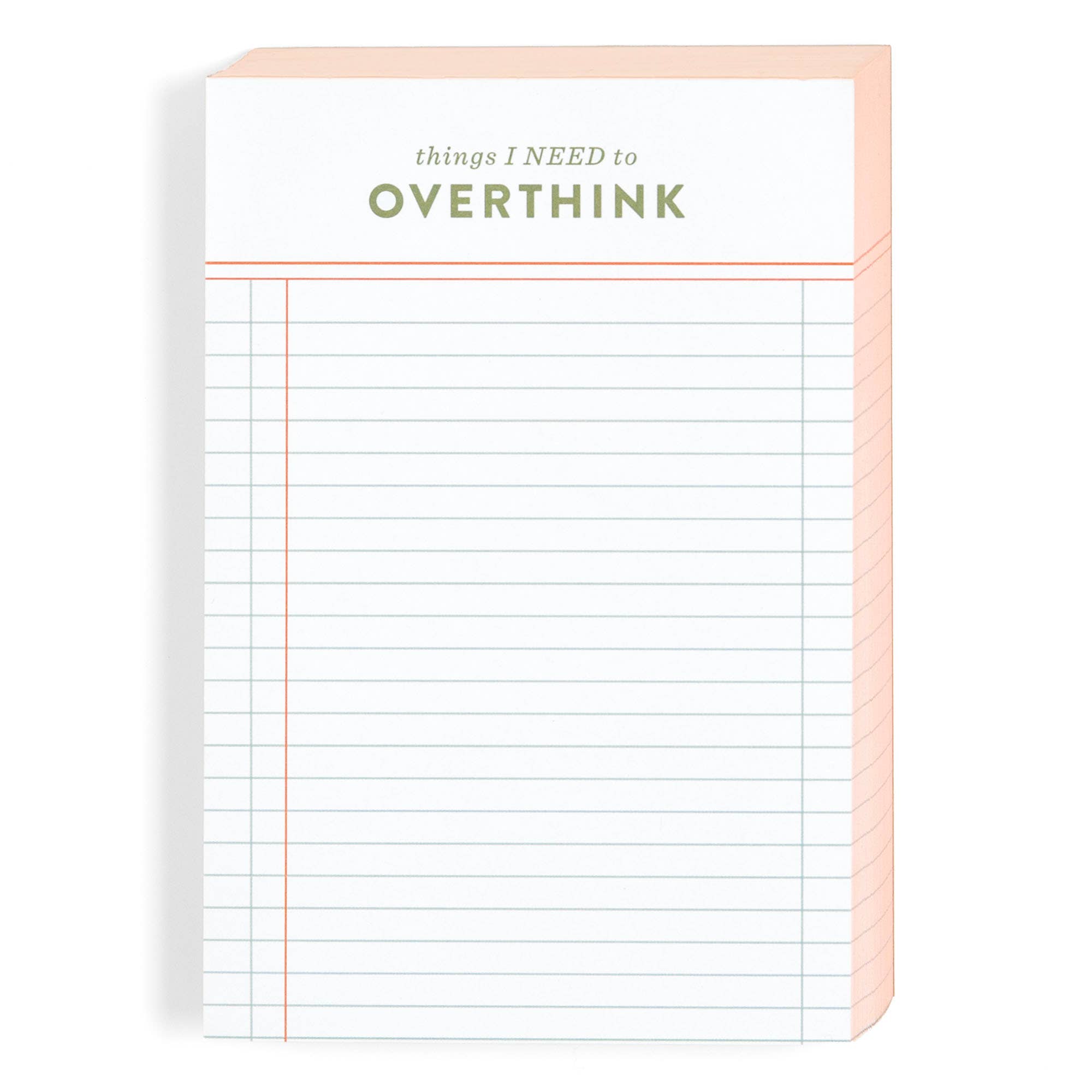 Things I Need To Overthink Notepad - Fancy That