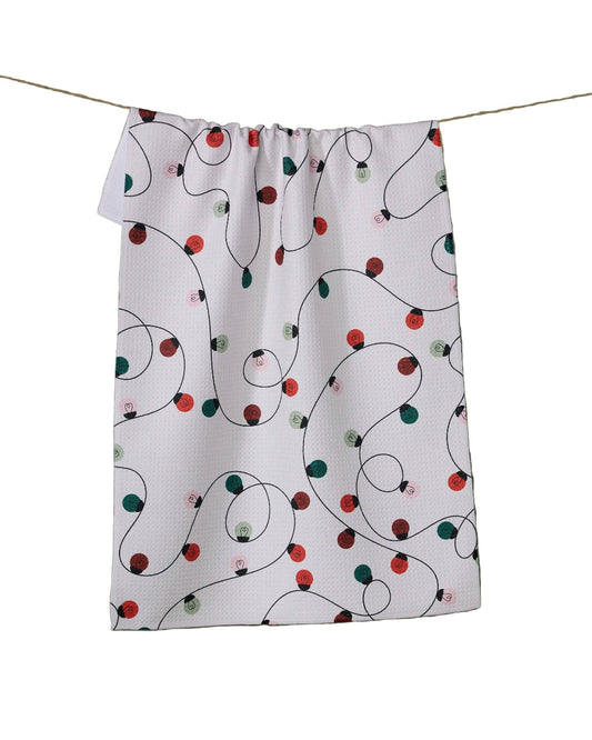 Geometry Holiday Lights Tea Towel - Fancy That