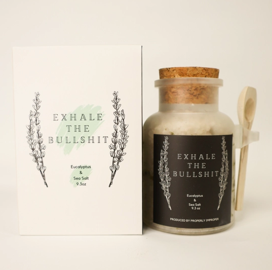 Exhale The Bullshit - Eucalyptus & Sea Salt Bath Salts - Fancy That