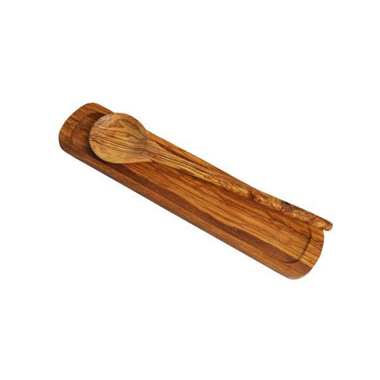 Olive Wood Spoon and Spoon Rest Set - Fancy That