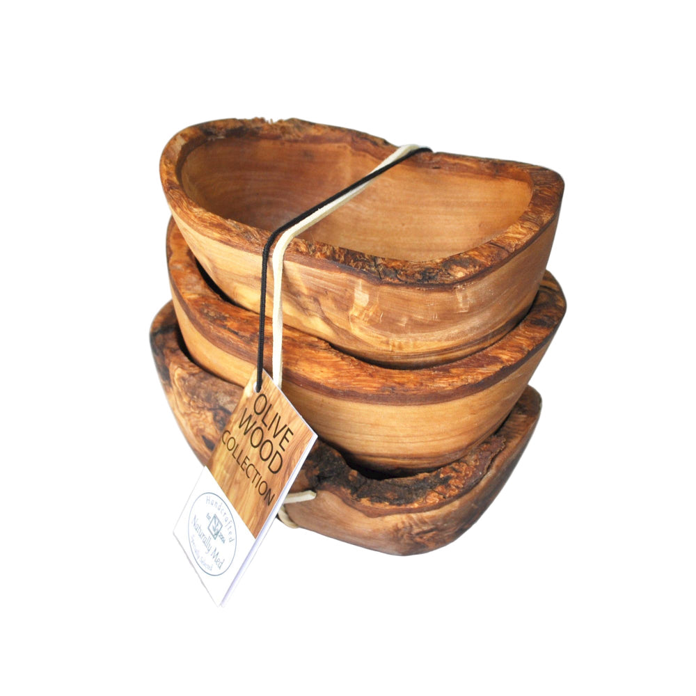 Olive Wood Rustic Dipping Bowl Gift Set - Fancy That