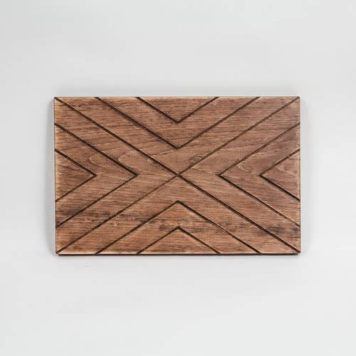 Engraved Wood Board Chevron X - Fancy That