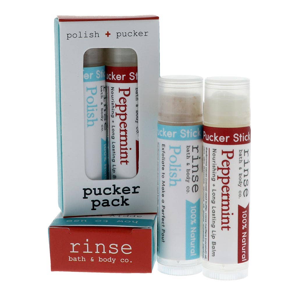 Pucker Pack (lip exfoliator + lip balm) - Fancy That