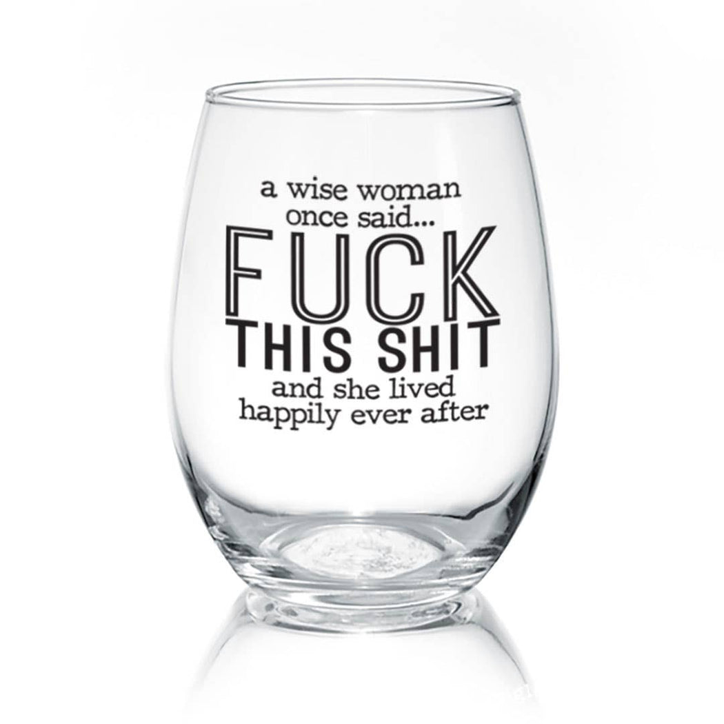 A Wise Woman Wine Glass - Fancy That