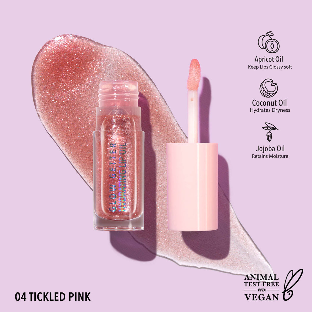 Glow Getter Hydrating Lip Oil - Tickled Pink - Fancy That
