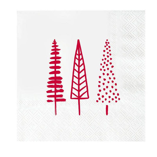 Festive Trees Cocktail Napkin - Fancy That