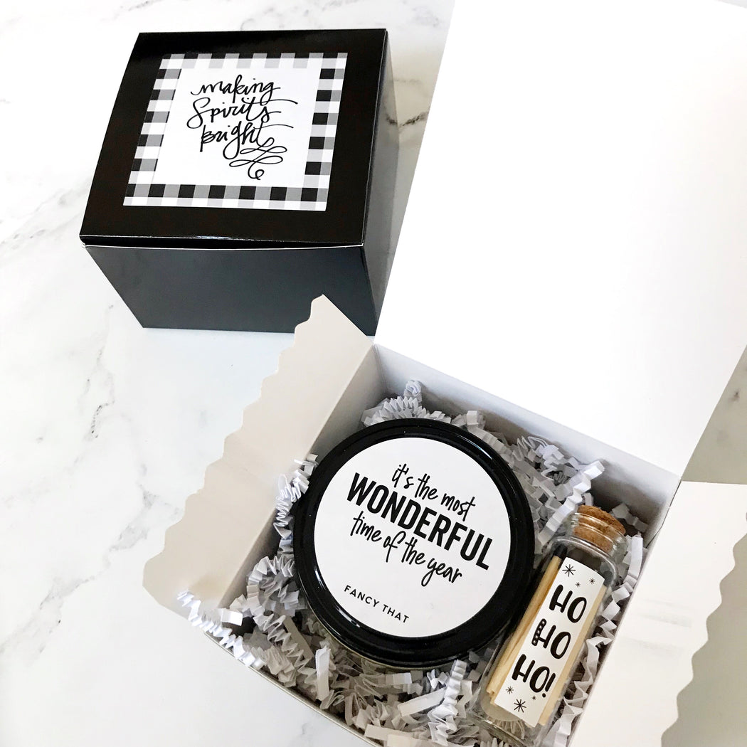 Making Spirits Bright Candle Gift - Fancy That
