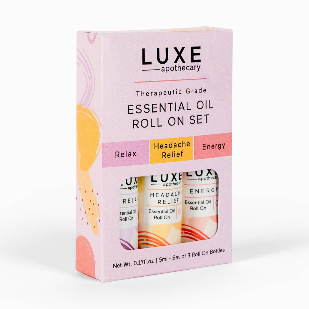 Essential Oil Roll On Pack (Energy, Headache, Relax) - Fancy That