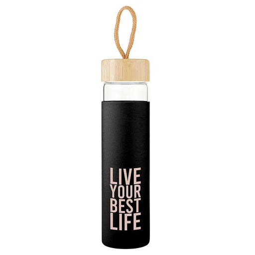 Live Your Best Glass Water Bottle - Fancy That