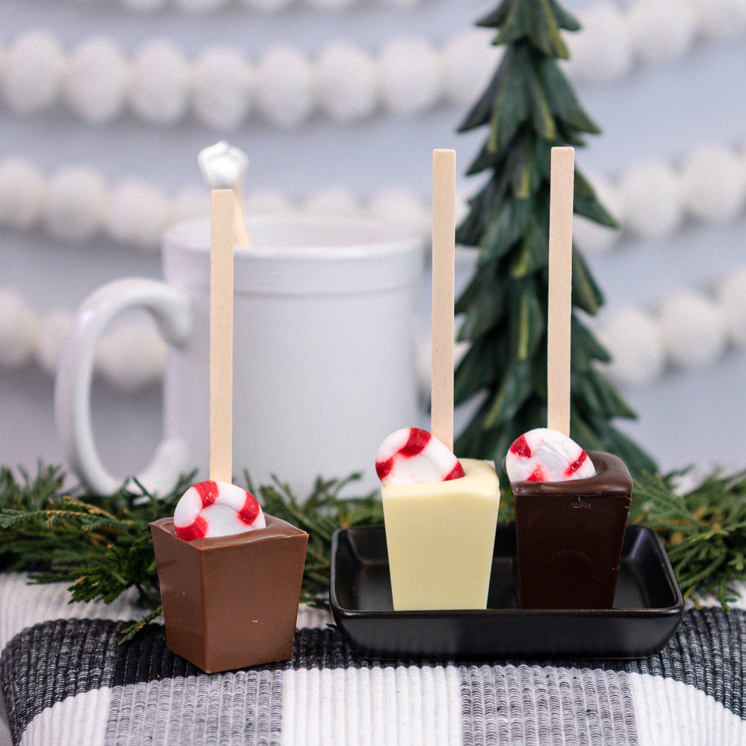 Peppermint Hot Chocolate on a Stick 3-pack - Fancy That