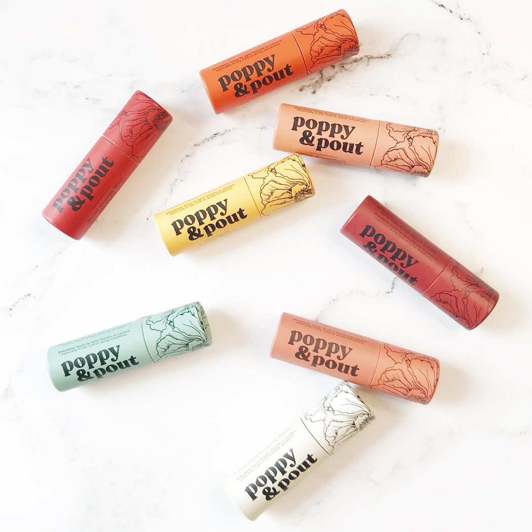 Poppy & Pout Lip Balm - 10 scents - Fancy That